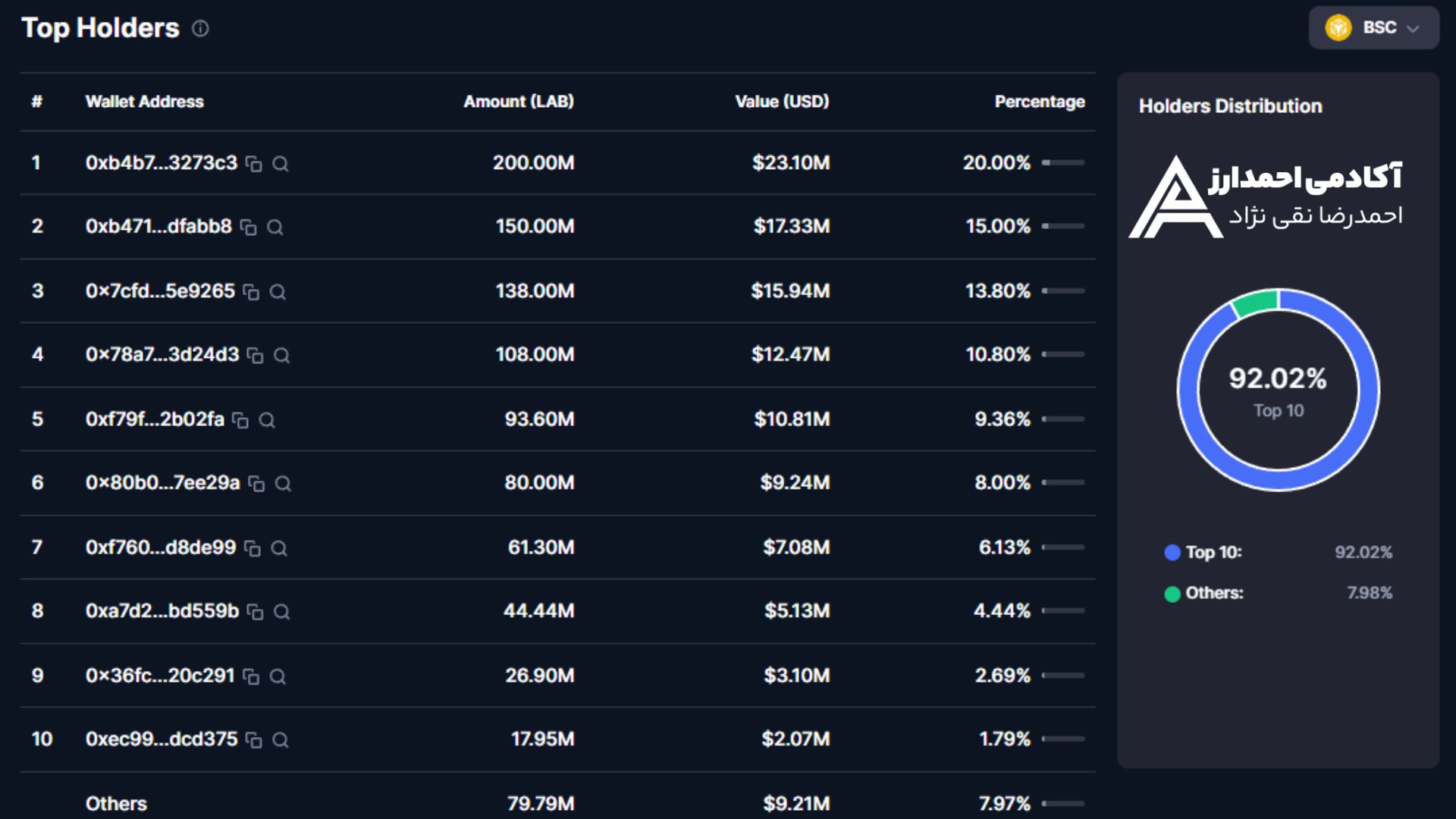 بررسی مدیریت ریسک و توزیع هولدرها